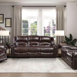Center Hill Brown Reclining Living Room Set (Sofa, loveseat, Sectional options