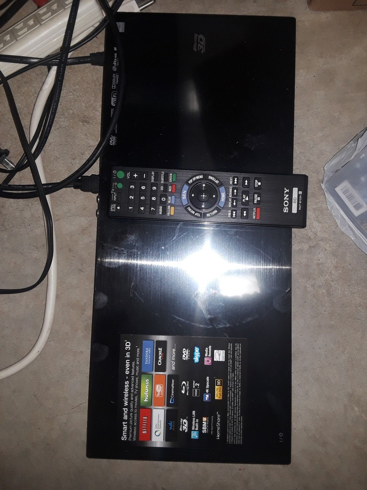 3D Sony DVD with Remote