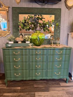 Amazing Green French 12 dr Dresser