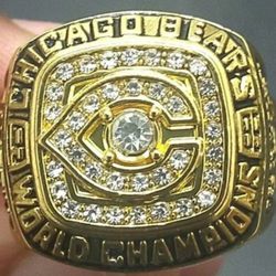 Brand New!Handmade from the 1980s Chicago Bears 1985 Retro Football Size 11 Championship Ring w/Brand New Ring Display Box & 2 Art Posters!