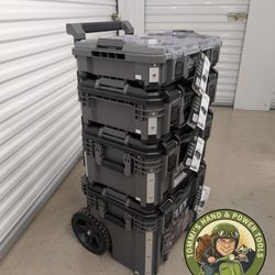 New FLEX STACK PACK 4-Piece Storage System Tower with Rolling Tool Box

