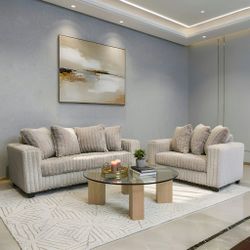 FREE White Glove Delivery – S300 Gia Mocha Sectional | Brand New