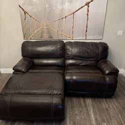 Brown Leather Couch