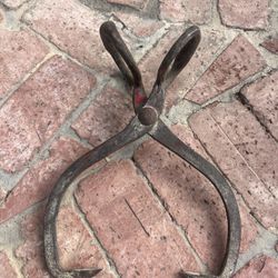 Vintage Cast Iron Ice Block Tongs