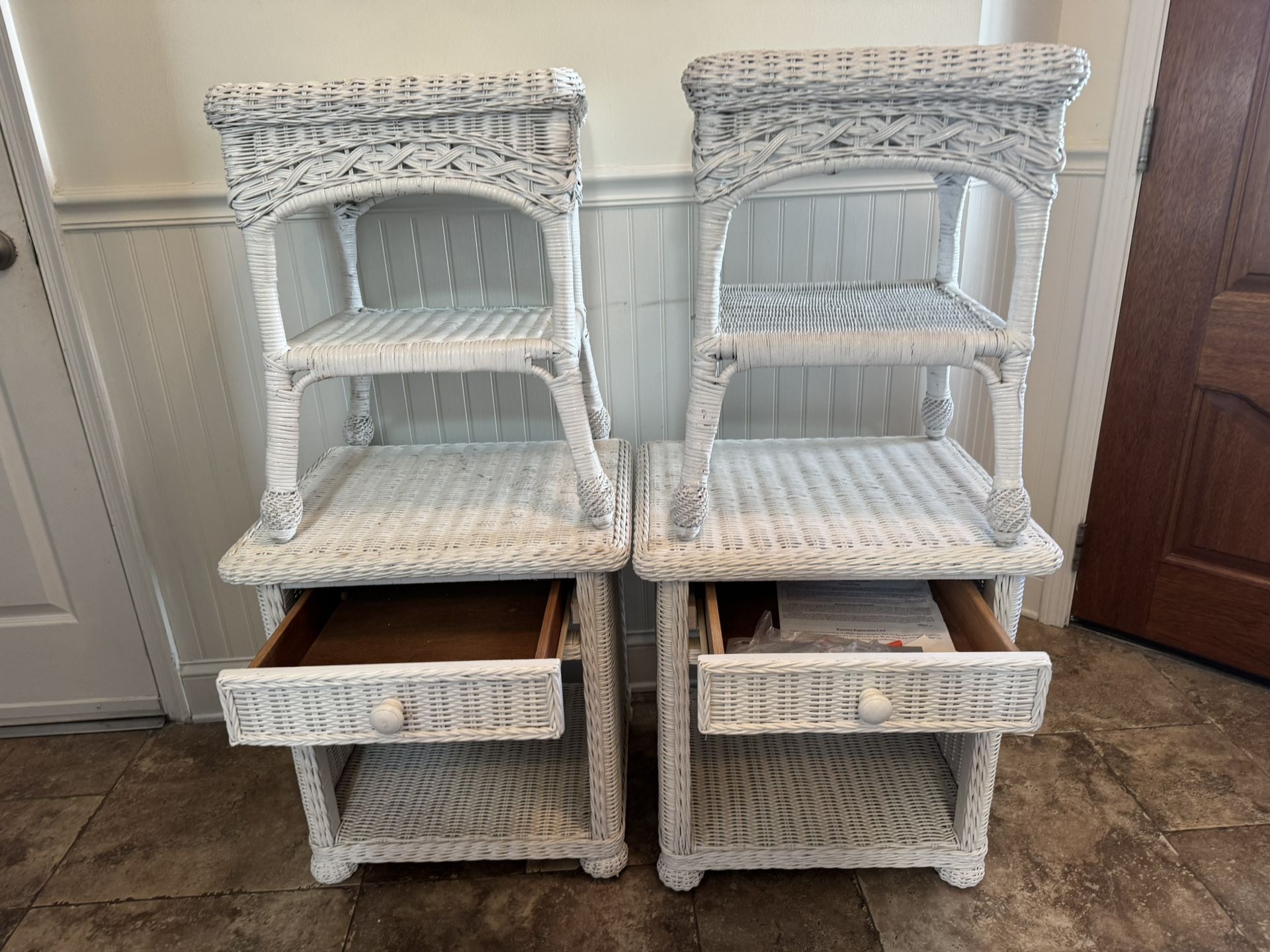 Wicker End Tables (4) 