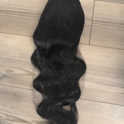 New 18 inch Real Human Hair Wavy Lace Front Wig 