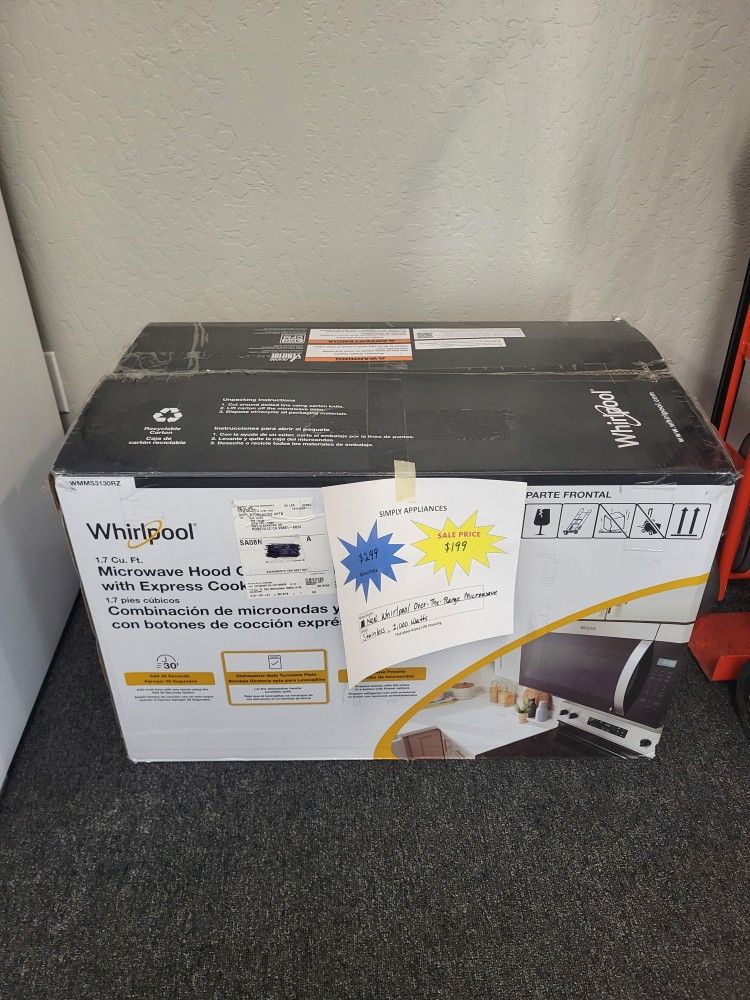 🎆4th Of July Sale! New Whirlpool Over The Range Microwave-Warranty Included
