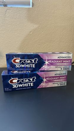 Crest 3 D Radiant Advanced Mint 3.3oz x2 for $6