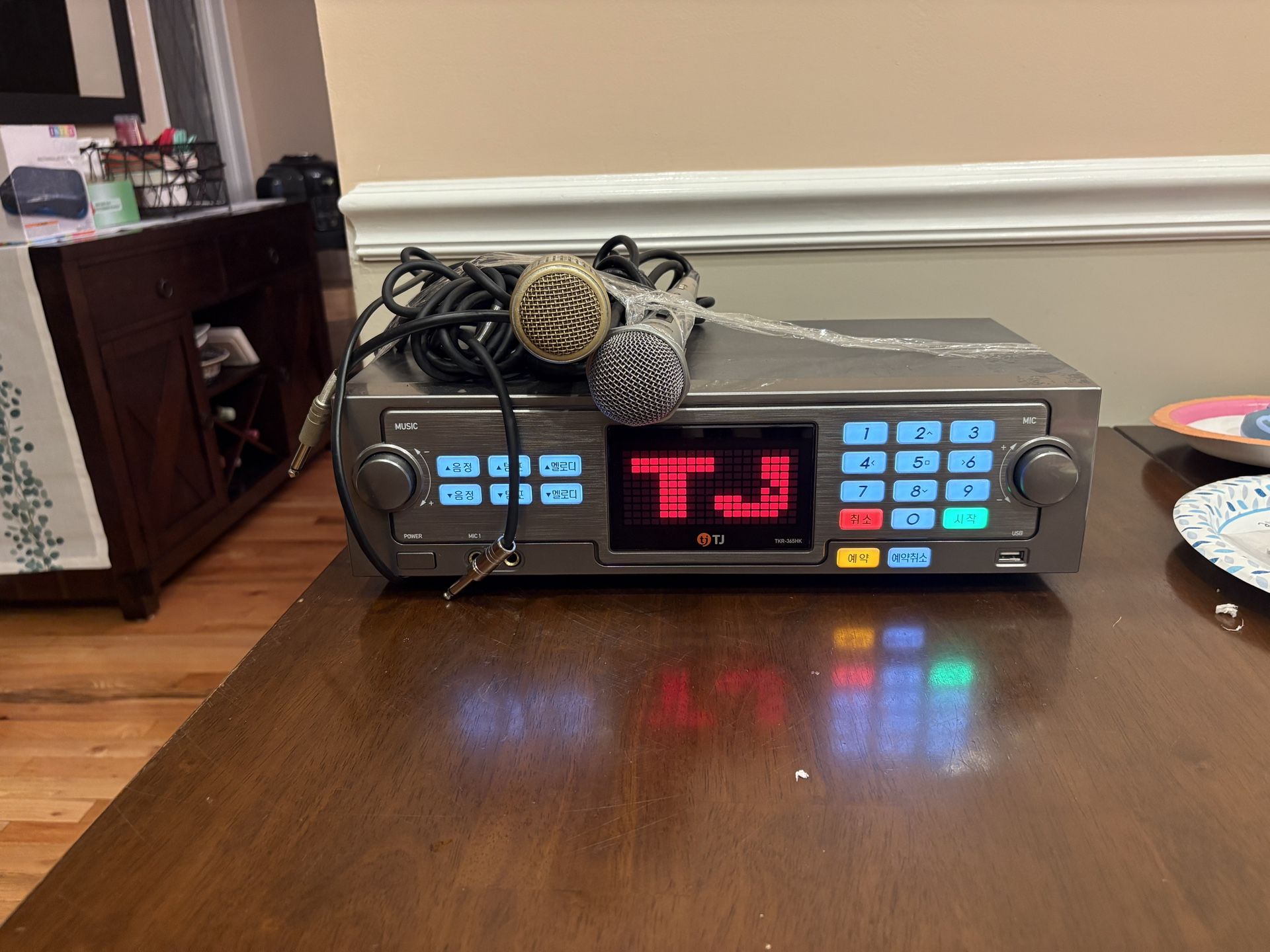 TJ Taijin Media TKR-365HK Home Karaoke Machine System With 2 Microphones