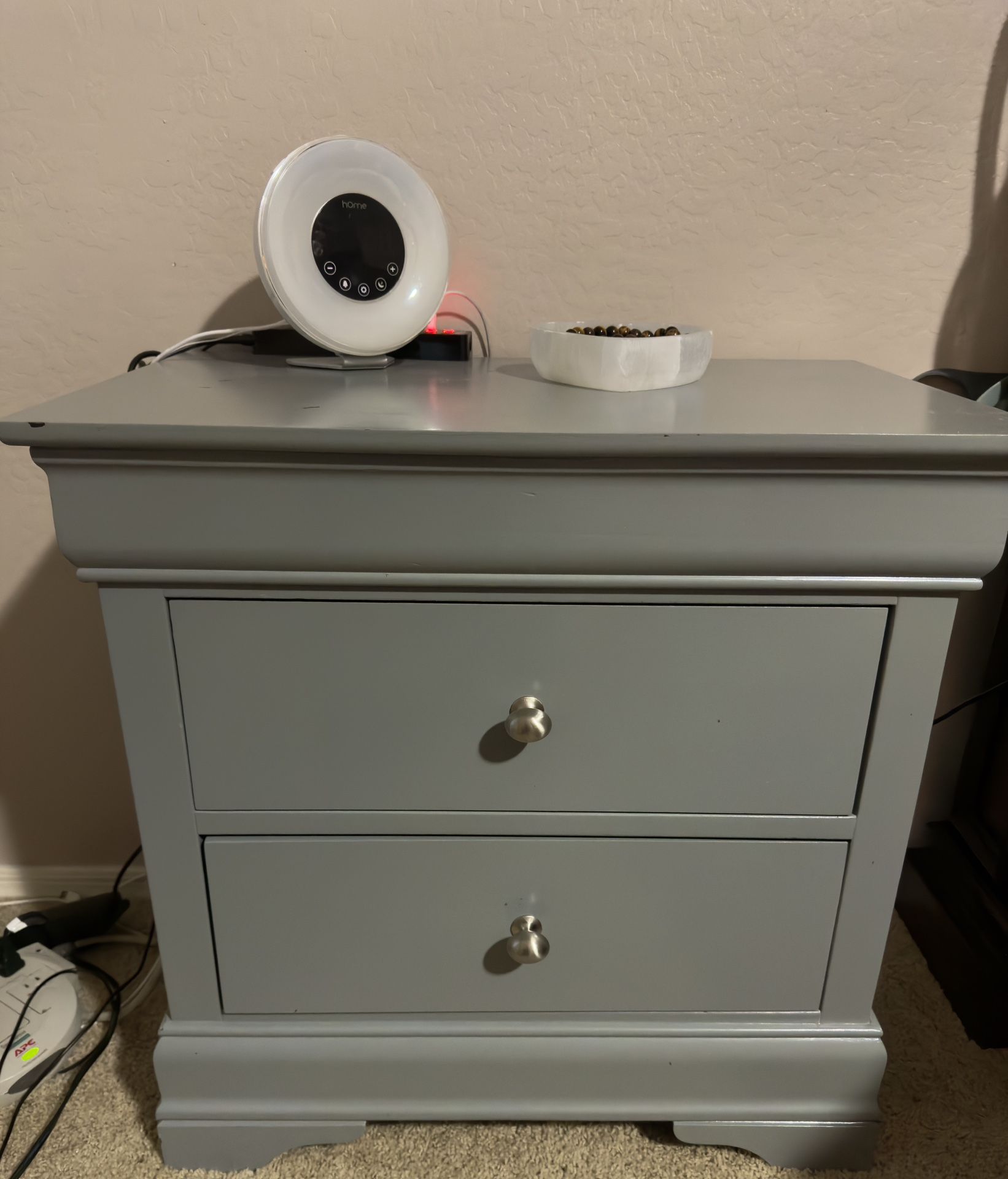 2 Grey/seafoam Green High End Nightstands