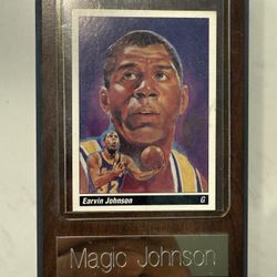 Magic Johnson 1990 Austin Card NBA Painting LA Lakers 
