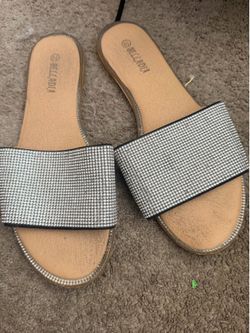 Rhinestone Slide Sandals