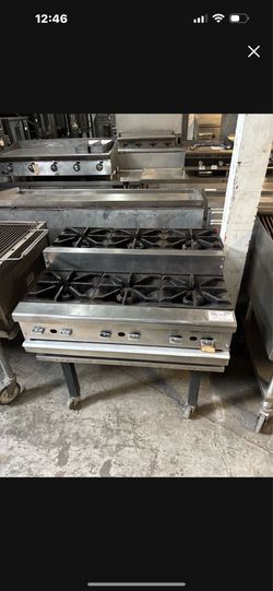 Six burner range