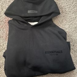 Essentials Fear Of God ,Black Hoodie Size Medium a Little Baggie