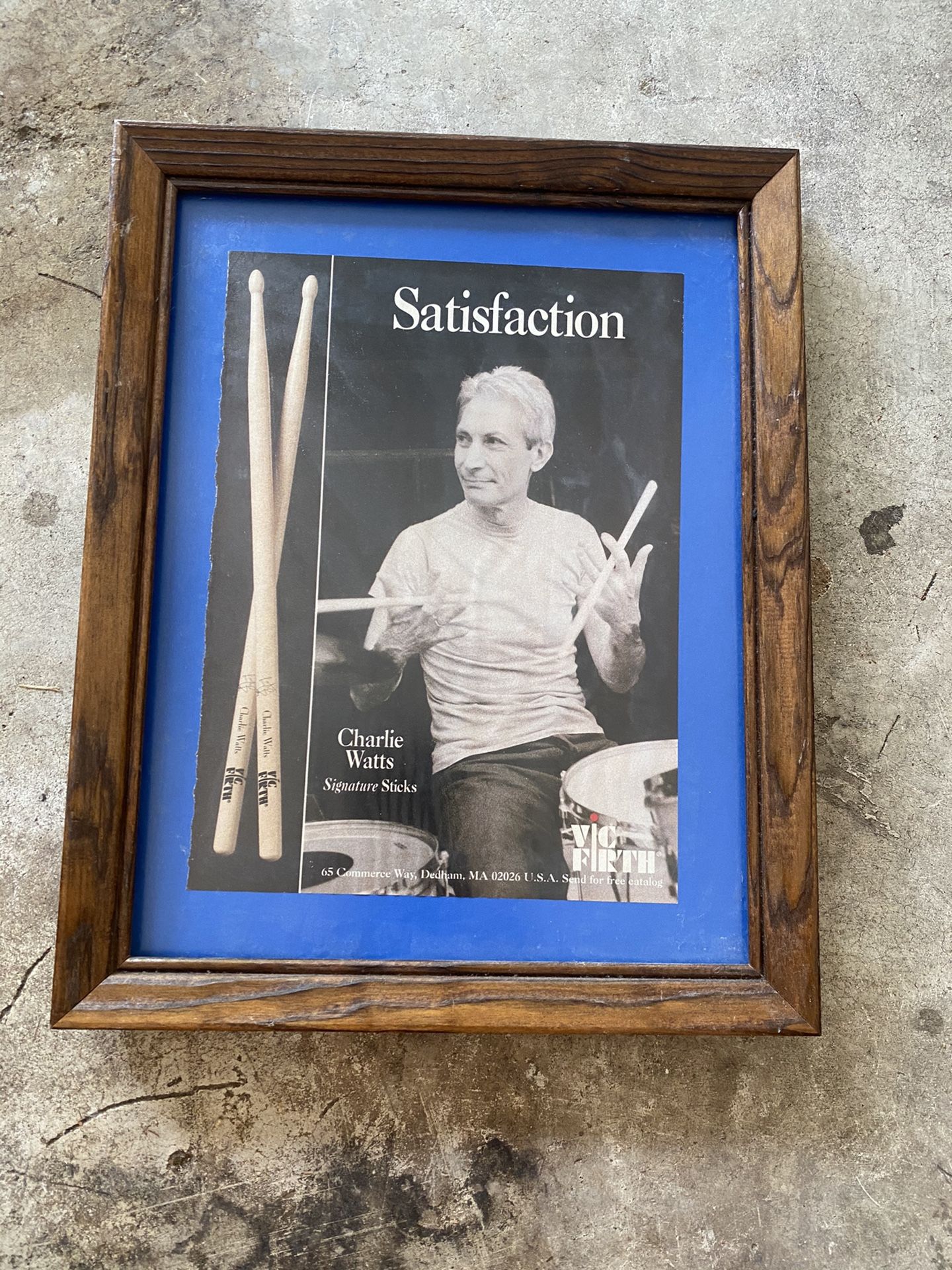Framed Charlie Watts Magazine Cover