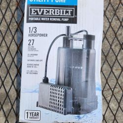 Everbilt 1/3 HP Automatic Utility Pump (New)