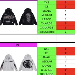 HELLSTAR HOODIES/PANTS STOCK