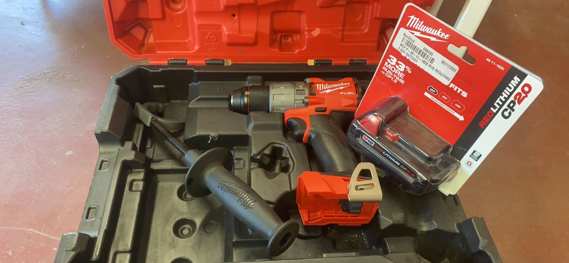 Milwaukee M18 FUEL 18-Volt Lithium-Ion Brushless Cordless 1/2 in. Hammer Drill/Driver w Battery