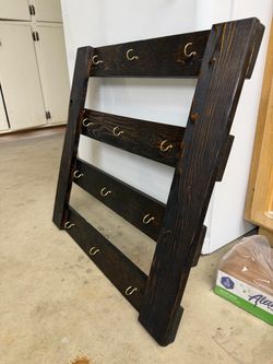 Rustic Coffee Mug Rack - Handcrafted