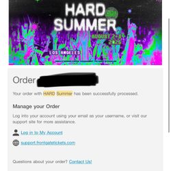 HARD SUMMER 2-DAY GA TICKET