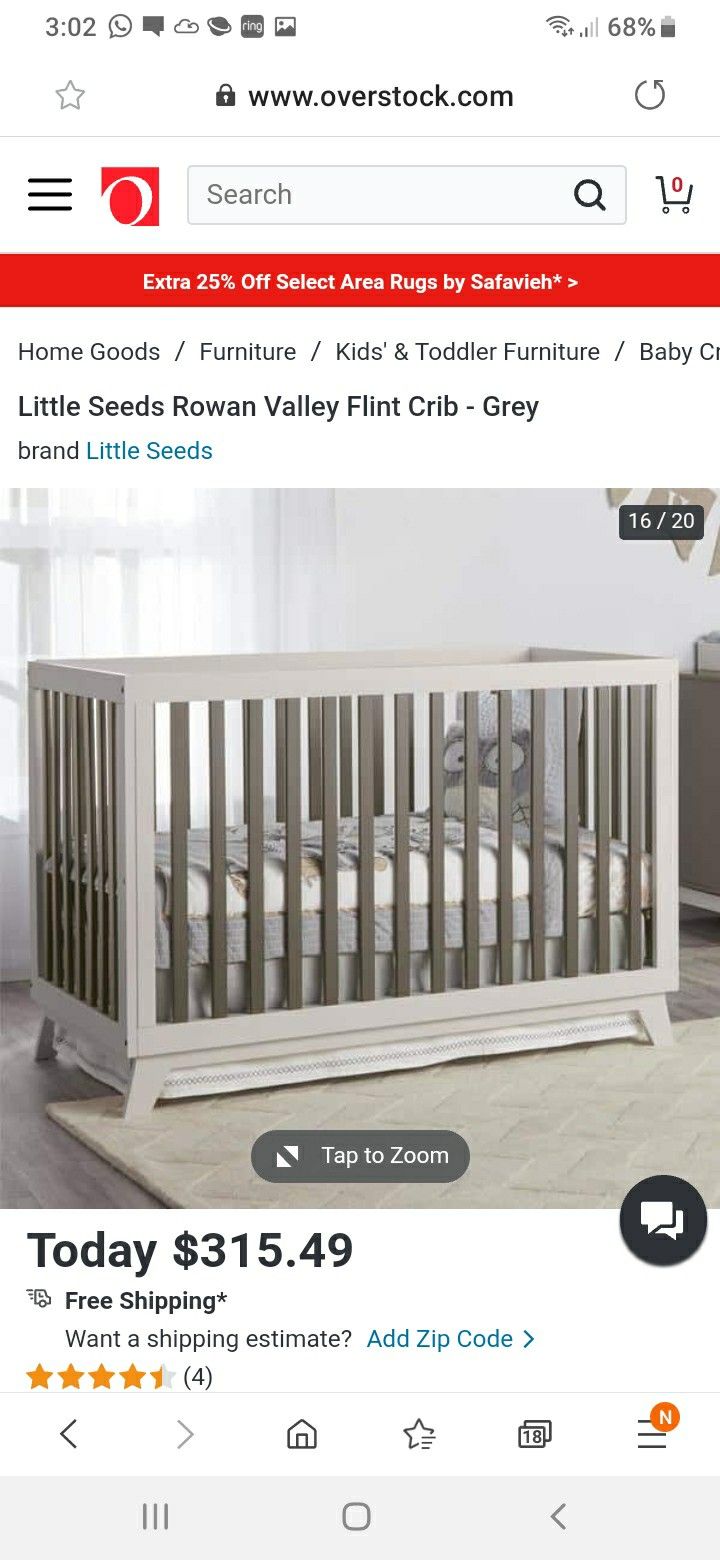New in box in CONVERTIBLE Crib mattress not included
