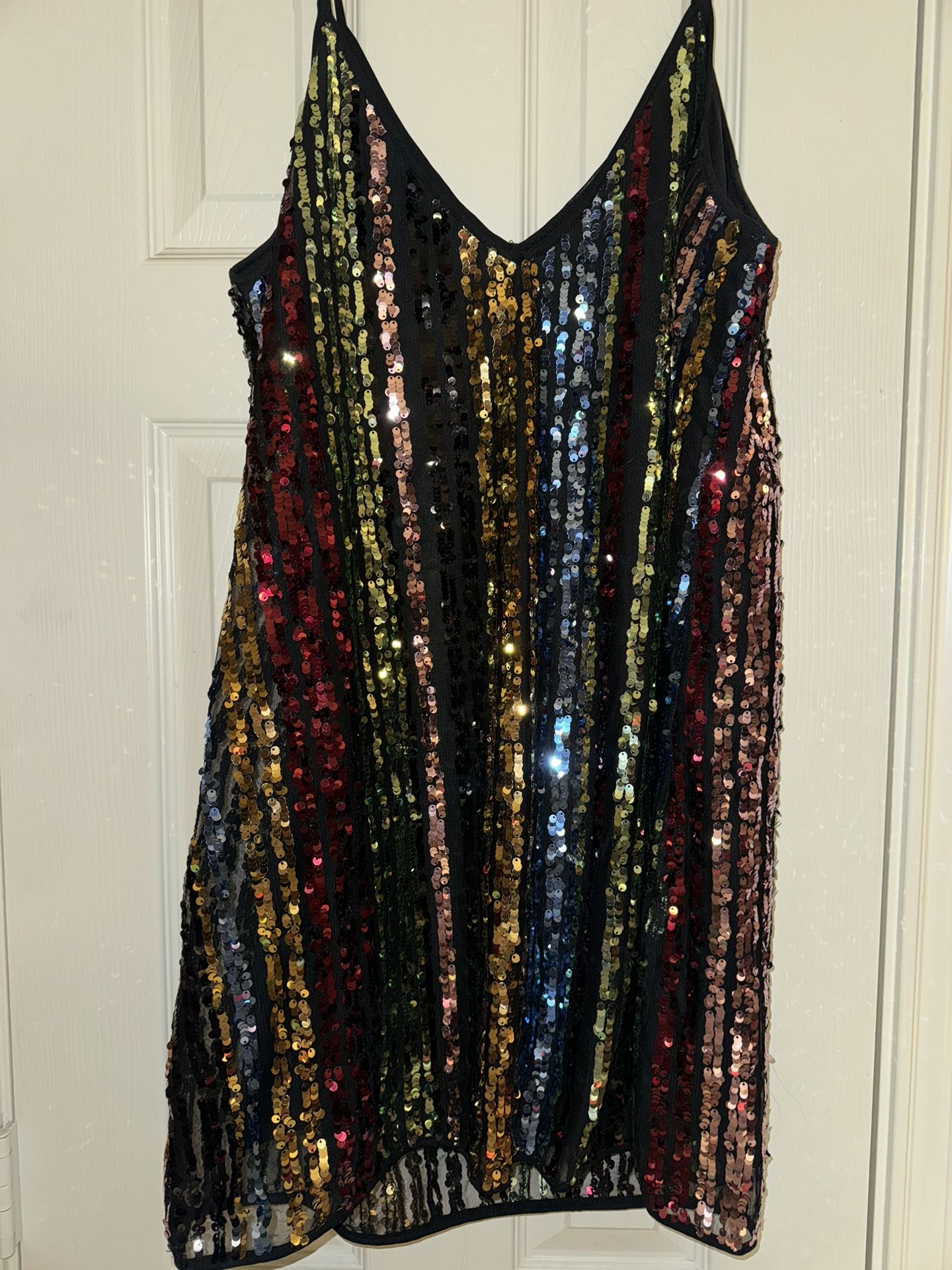 SHEIN Multi-Color Sequin Dress Sz XL