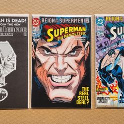 Justice League America 71 (9.4) NM (1993)

Superman the Man of Steel 25, 26 (9.4) NM (1993)

Reign of Supermen

Lot of 3