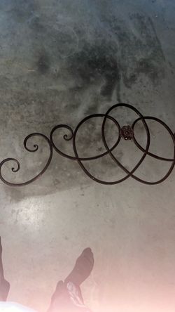 Metal  decoration , aged bronze floral design