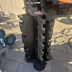 4-Sided Rotating Dumbbell Rack