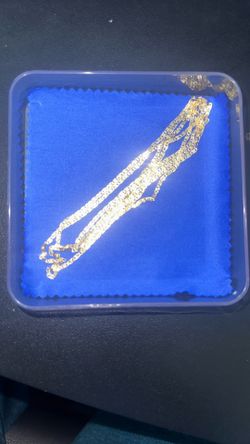 14k Solid Yellow Gold Diamond Cut Marina Link Chain