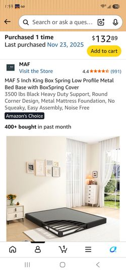 King size Bed frame and bunkie boards