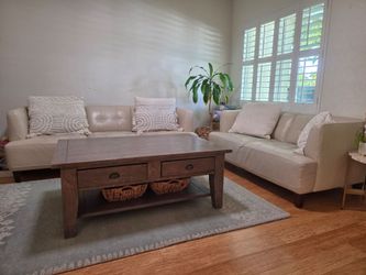 Macy's Leather Sofa (3 seater + 2 seater)