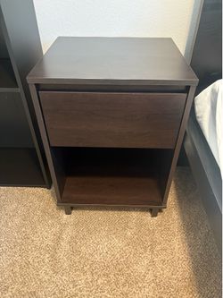 Black bedside table