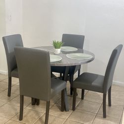 AMBRIDGE FAUX /GREY 5 PC DINING ROOM 