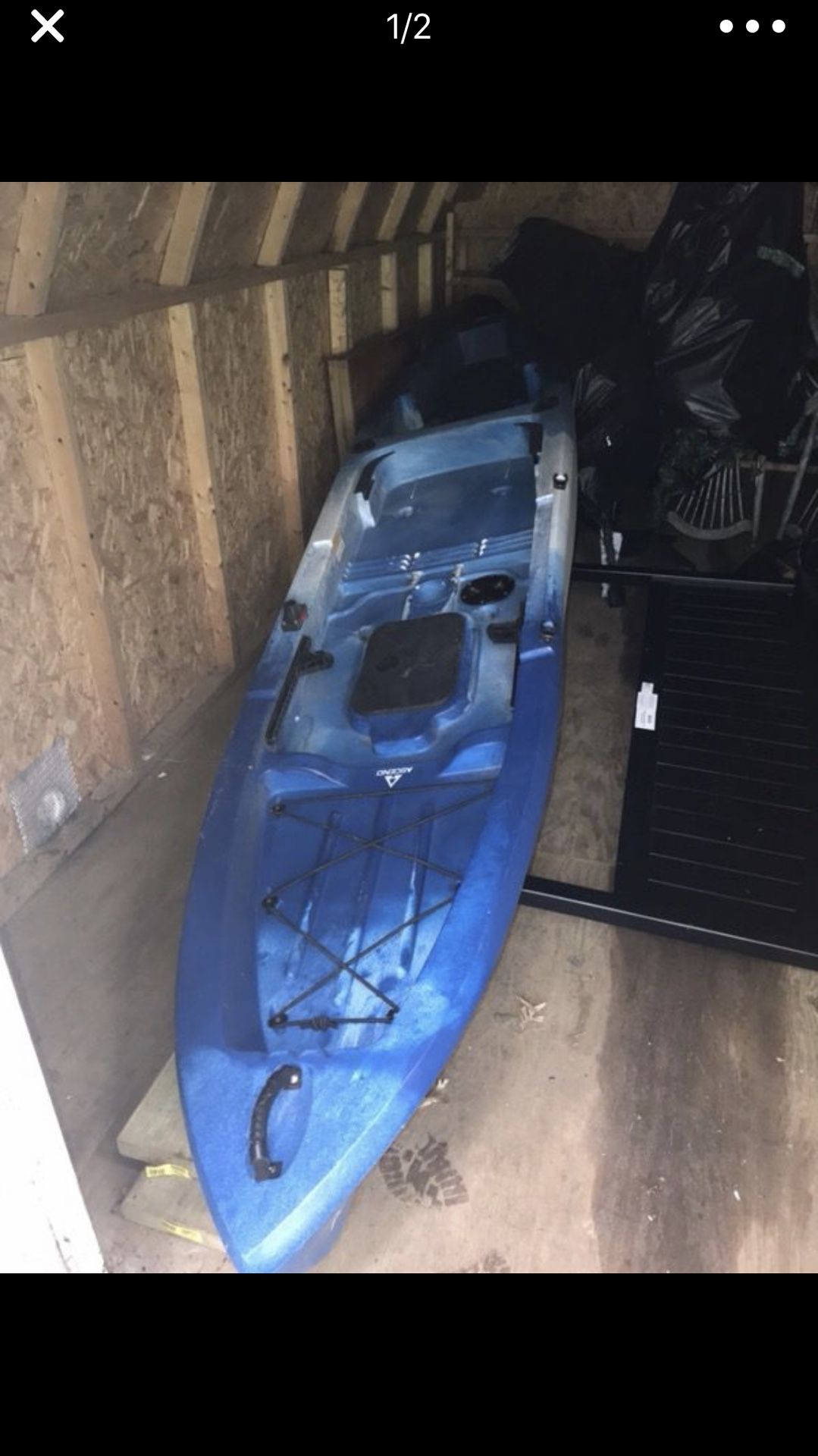 Ascend FS12T Sit-On-Top Angler Kayak - Blue