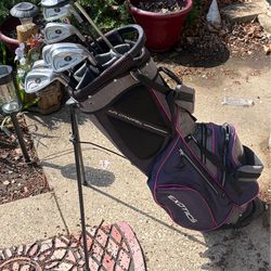 Ladies golf irons and bag