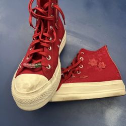 Red Converse High Tops