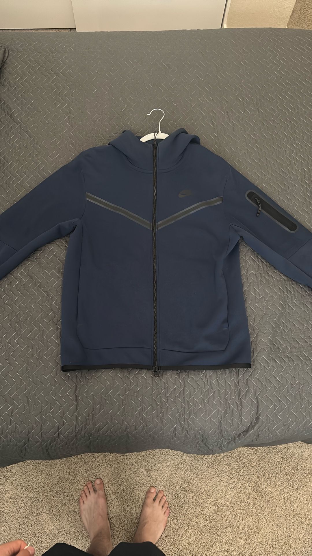 Nike Tech Fleece Zip Up Navy Blue