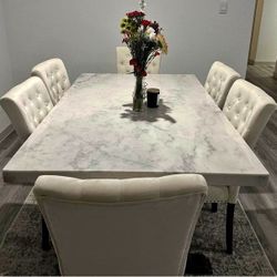 Real Marble Dining Table 