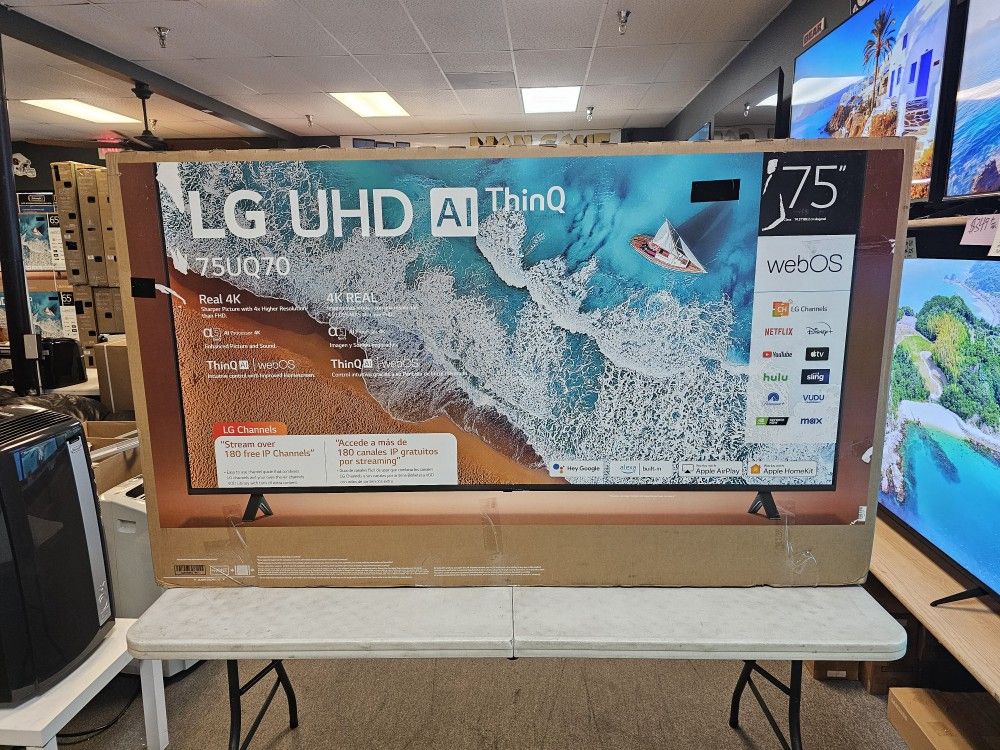 LG 75 INCH UHD TV'S IN STOCK THINQ AI AIR PLAY BLUETOOTH W/WARRANTY - PAYMENT PLANS
