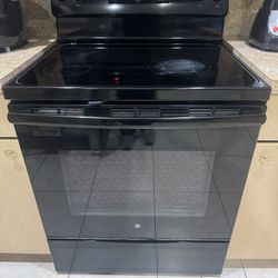 Black Smooth Top Stove