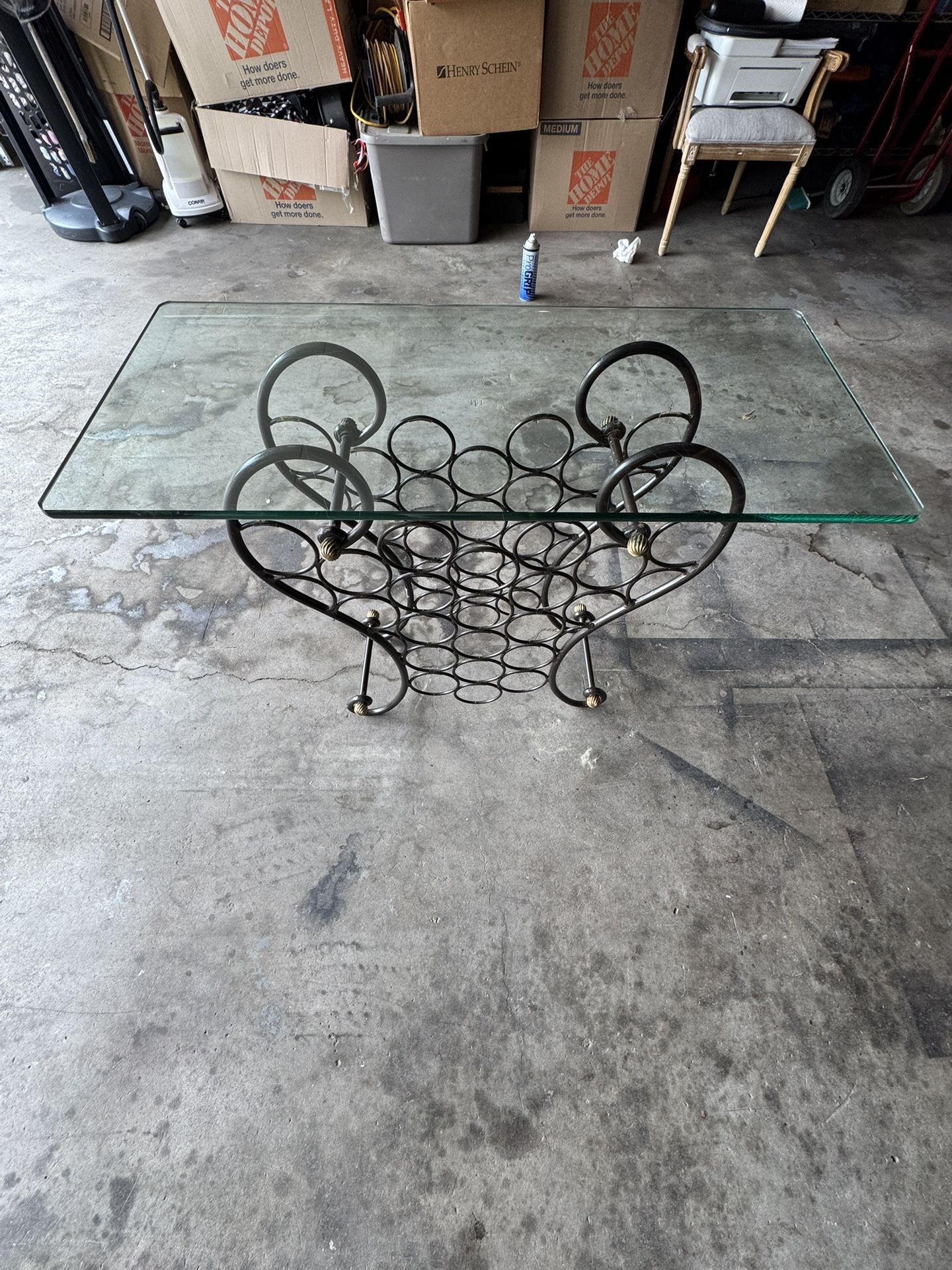 Wine Rack With Top Glass