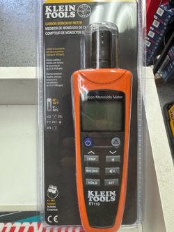Klein Tools ET110 CO Meter, Carbon Monoxide Tester and Detector with Exposure Limit Alarm, 4 x AAA Batteries and Carry Pouch Included