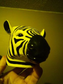 Ceramic Zebra With Inner Candle