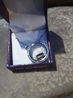 Silver Crystal Locket Pendant Necklace