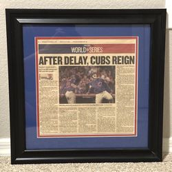 Chicago Cubs Framed 2016 World Series Champions Chicago Tribune Newspaper