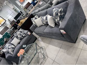 Beautiful Sofa Set 🥳 Grey Fabric