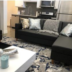 3 Piece Sofa W/ Chaise & Ottoman (storage)