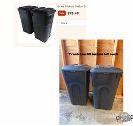 United Solutions Outdoor Trash Cans – Set of 2