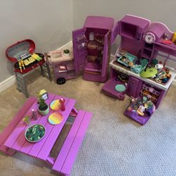 Our Generation, Kitchen, Fridge, Table, Grill, And Tent